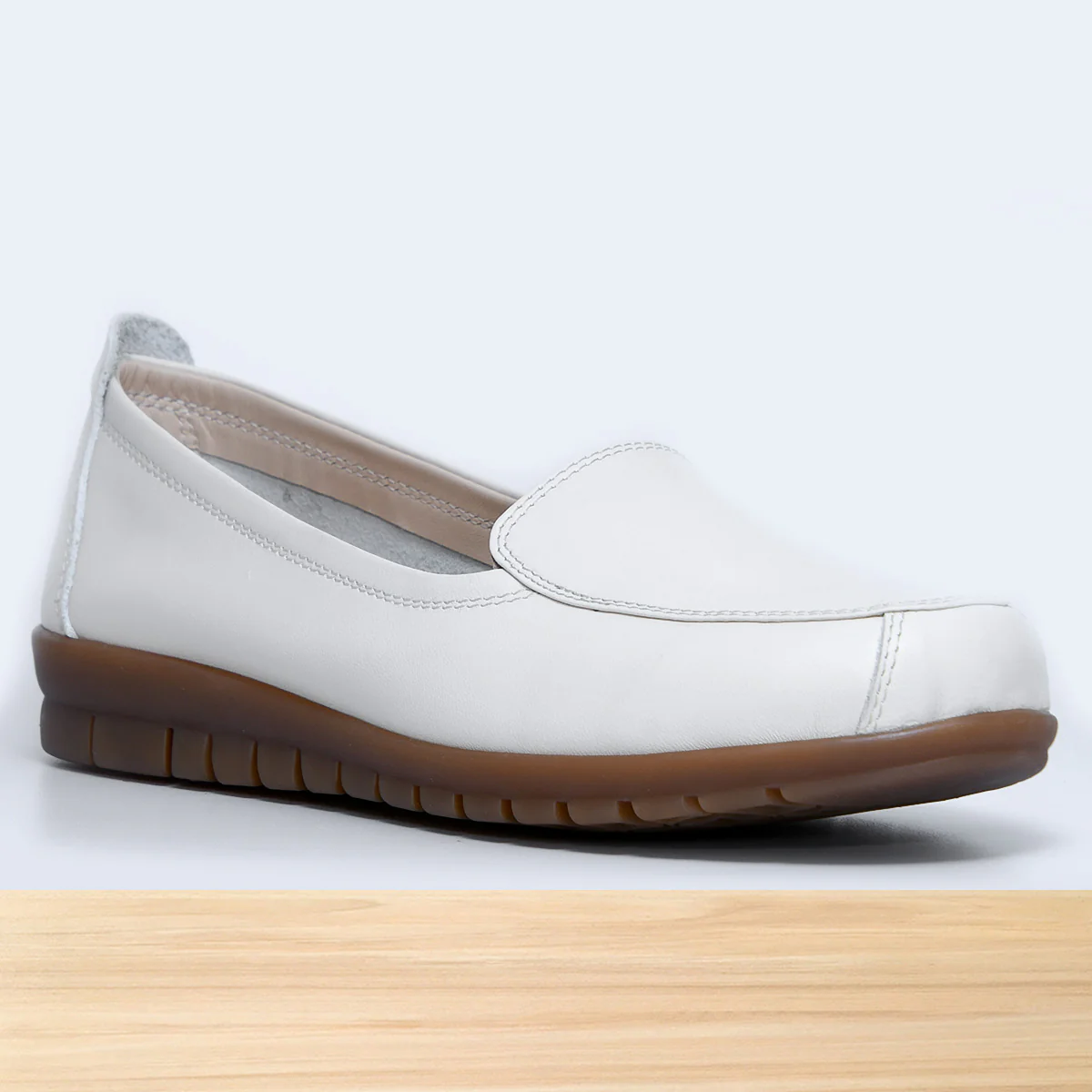 002F Ladii Cuir blanc cassé – Image 3