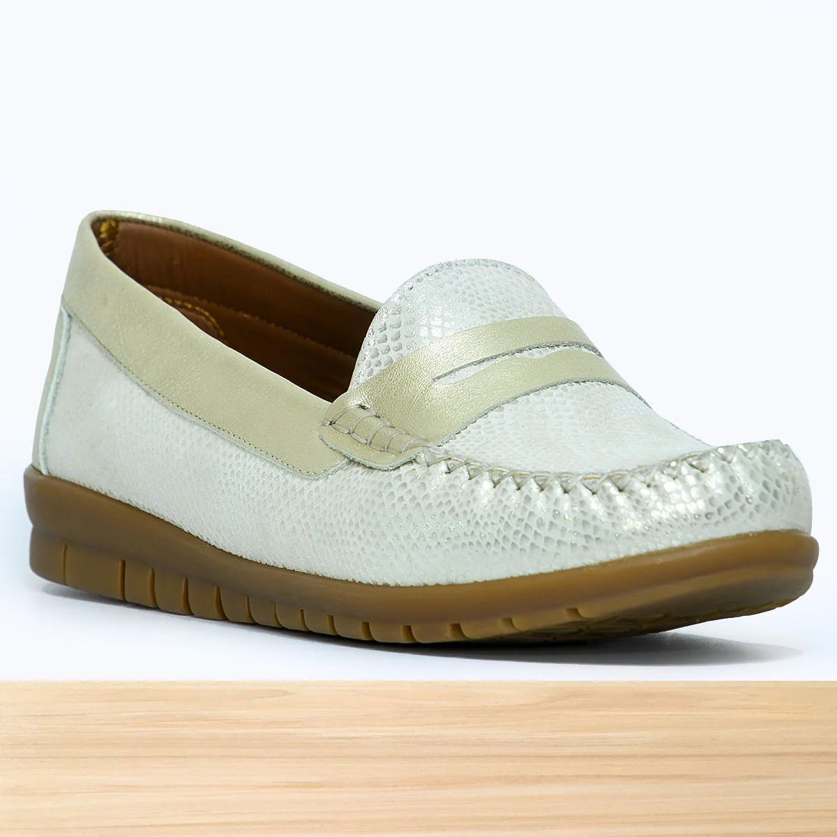 011F Melista Cuir Argenté D Croco – Image 3