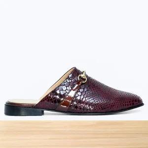 090F Asala Cuir Serpent Bordeaux