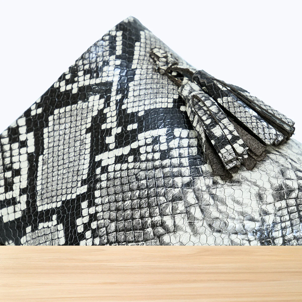 100F Lamis Cuir Serpent Noir Blanc – Image 5