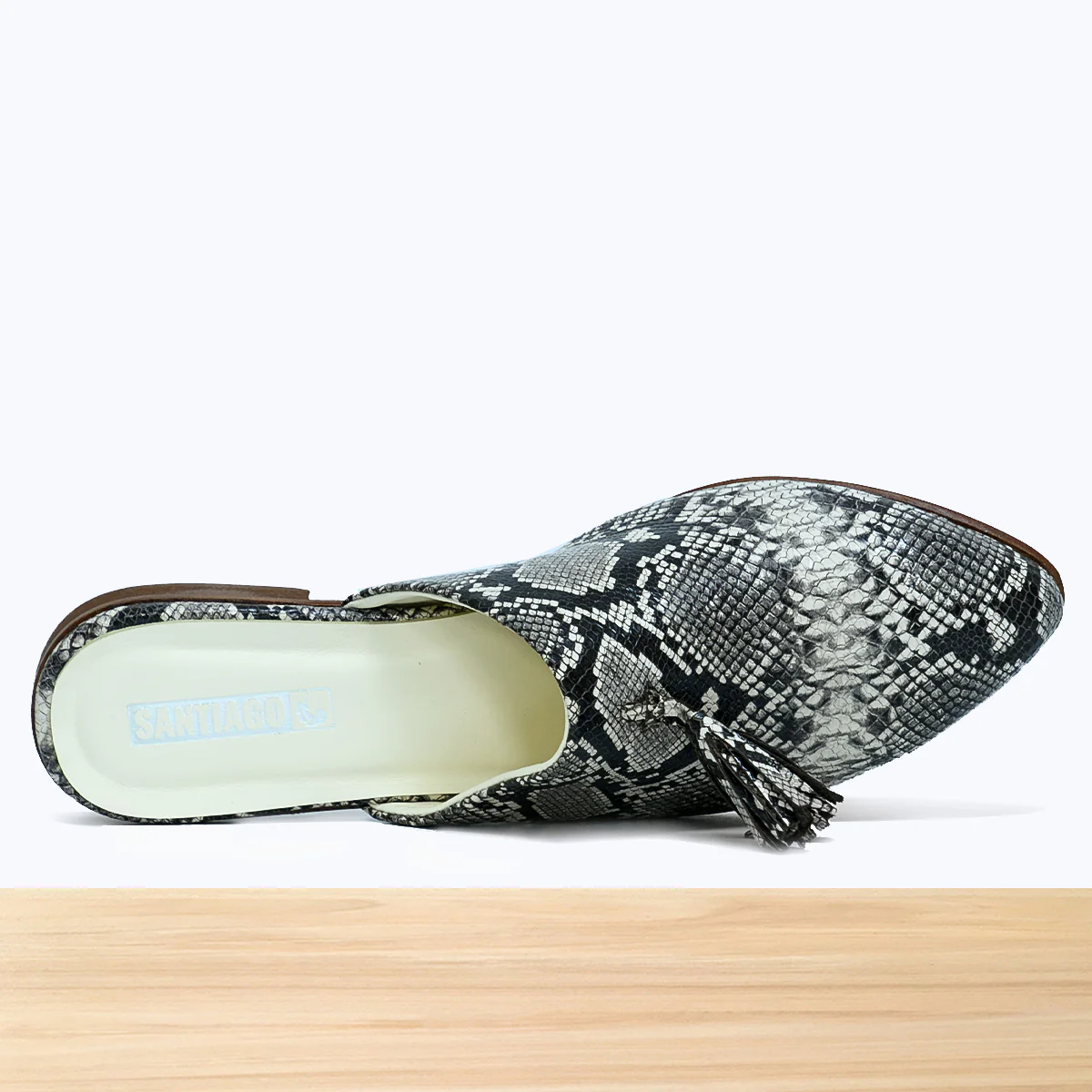 100F Lamis Cuir Serpent Noir Blanc – Image 6