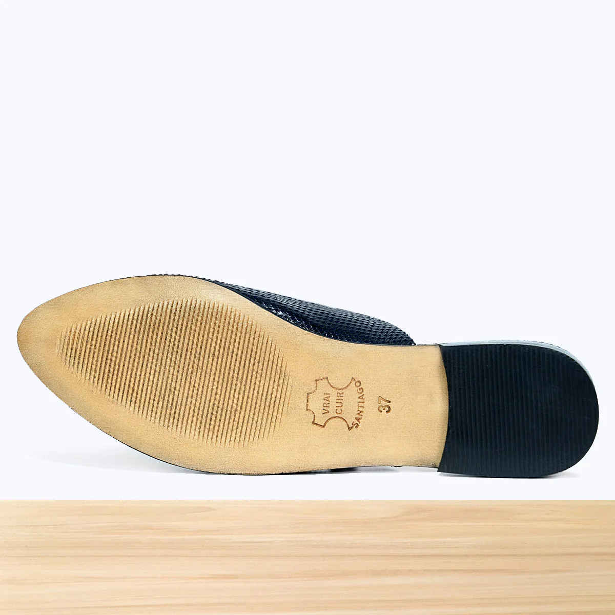 100F Lamis Cuir Noir Bleu – Image 7