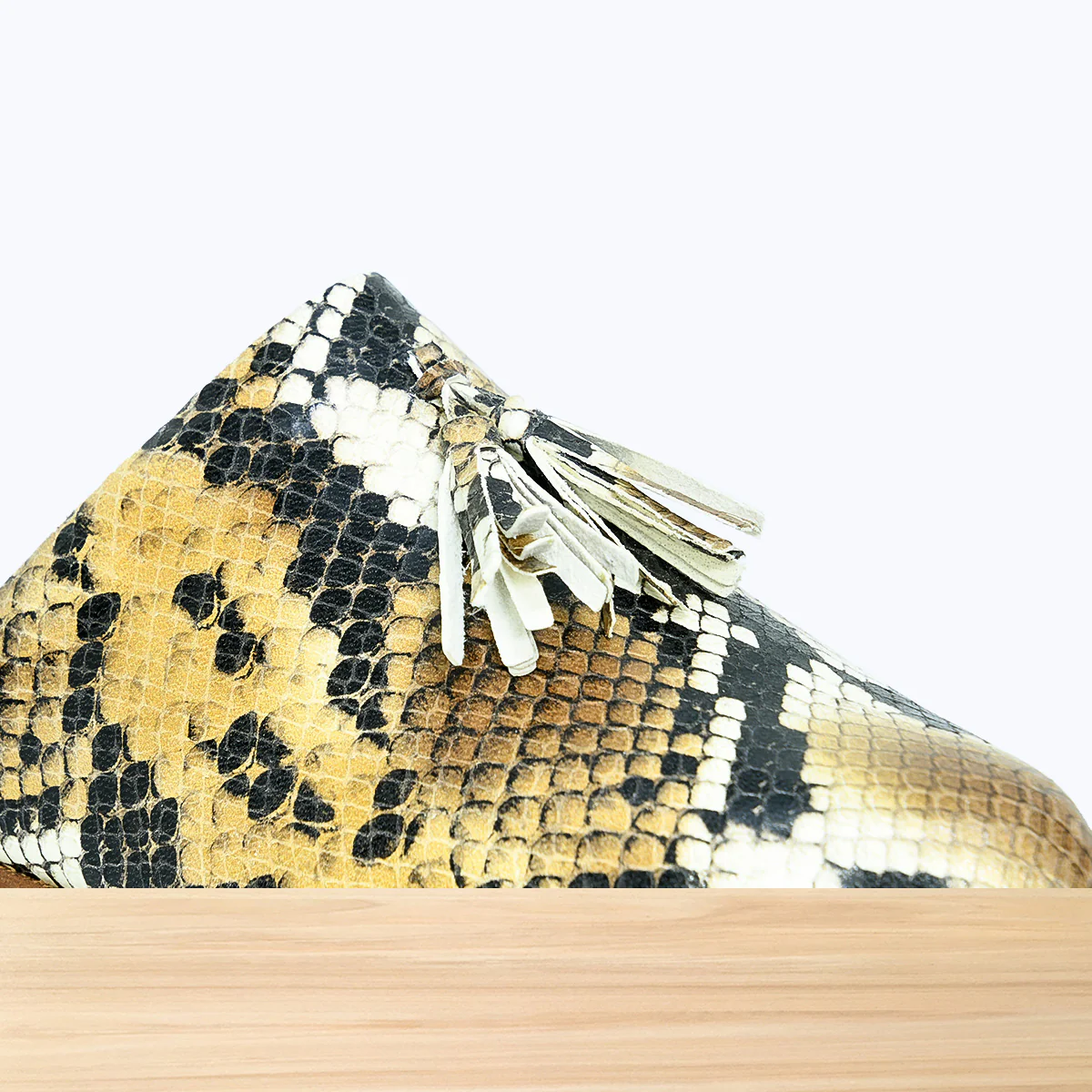 100F Lamis Cuir Serpent Jaune Beige – Image 5