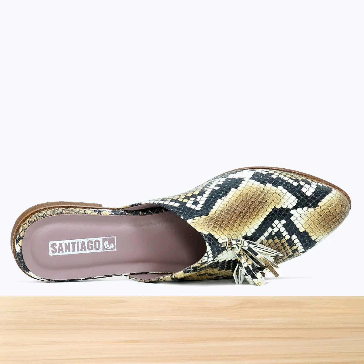 100F Lamis Cuir Serpent Jaune Beige – Image 6