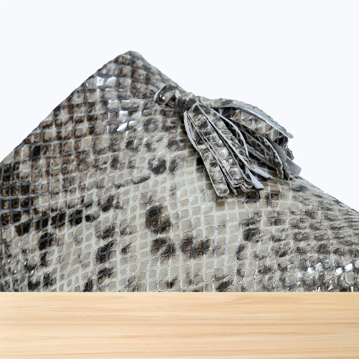 100F Lamis Cuir Serpent Beige Noir – Image 5