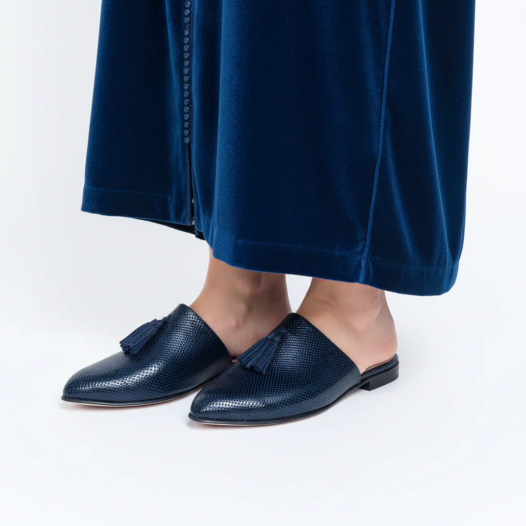 100F Lamis Cuir Noir Bleu – Image 3