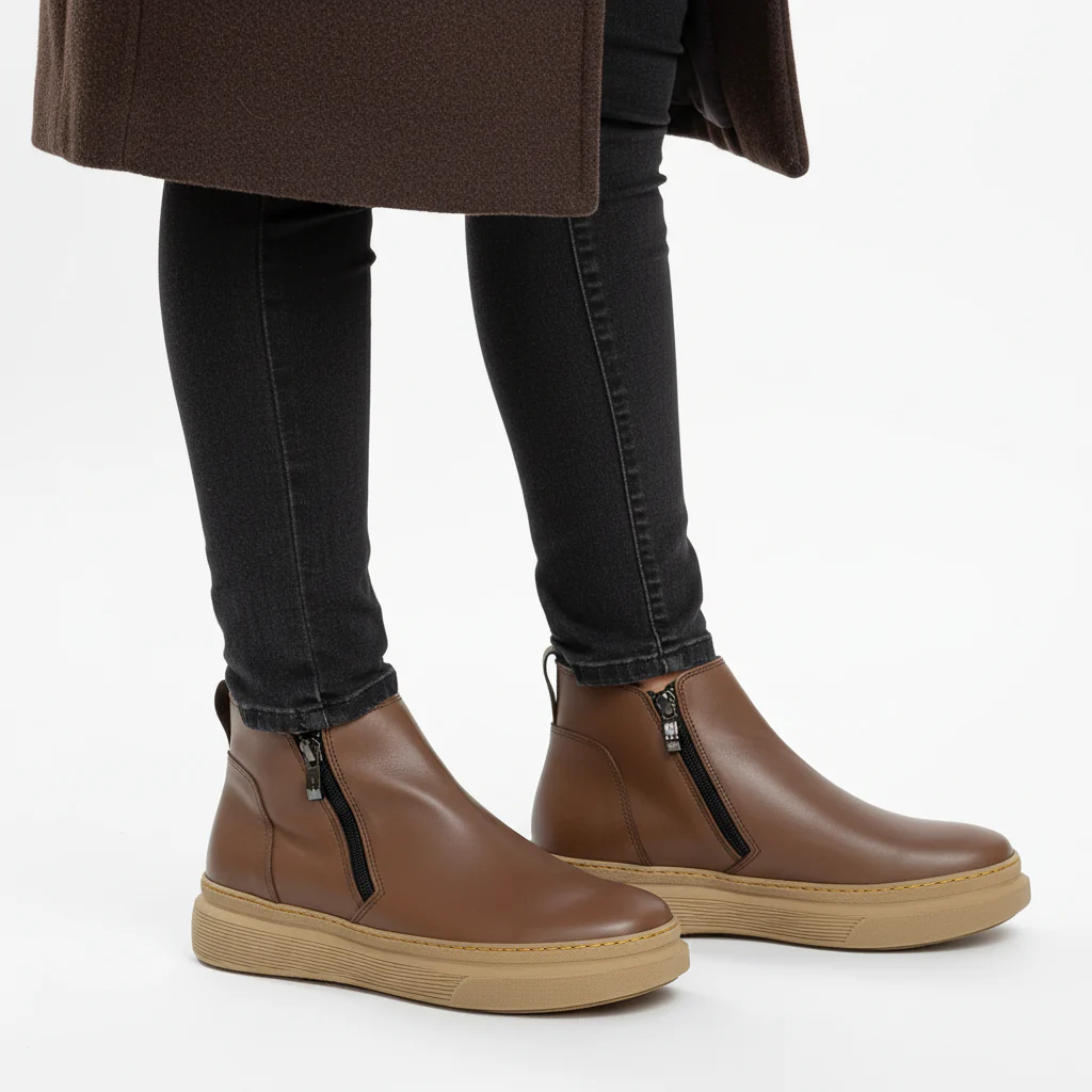 245F Bots Cuir Marron – Image 3