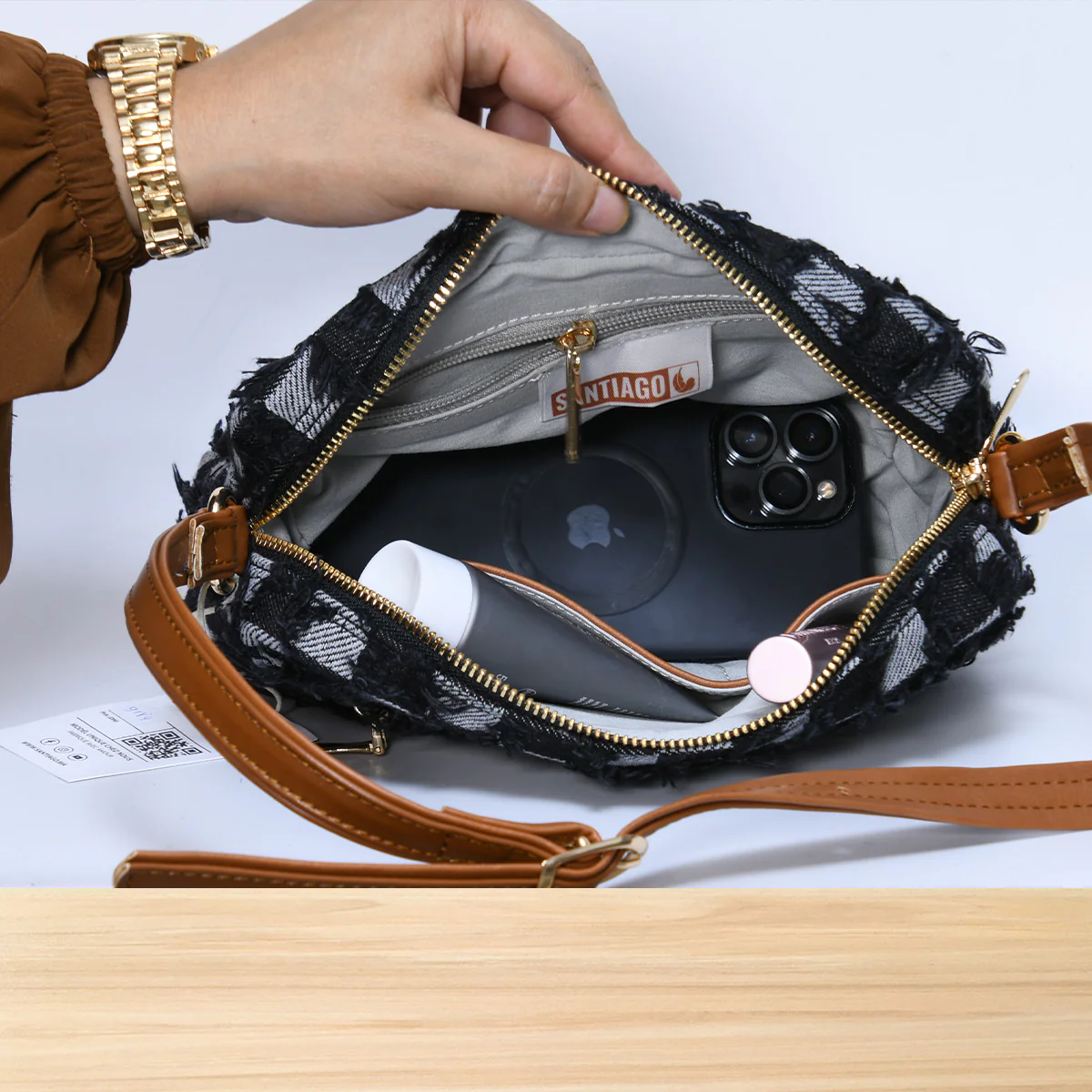 9184SC Bellora Damier Noir – Image 5