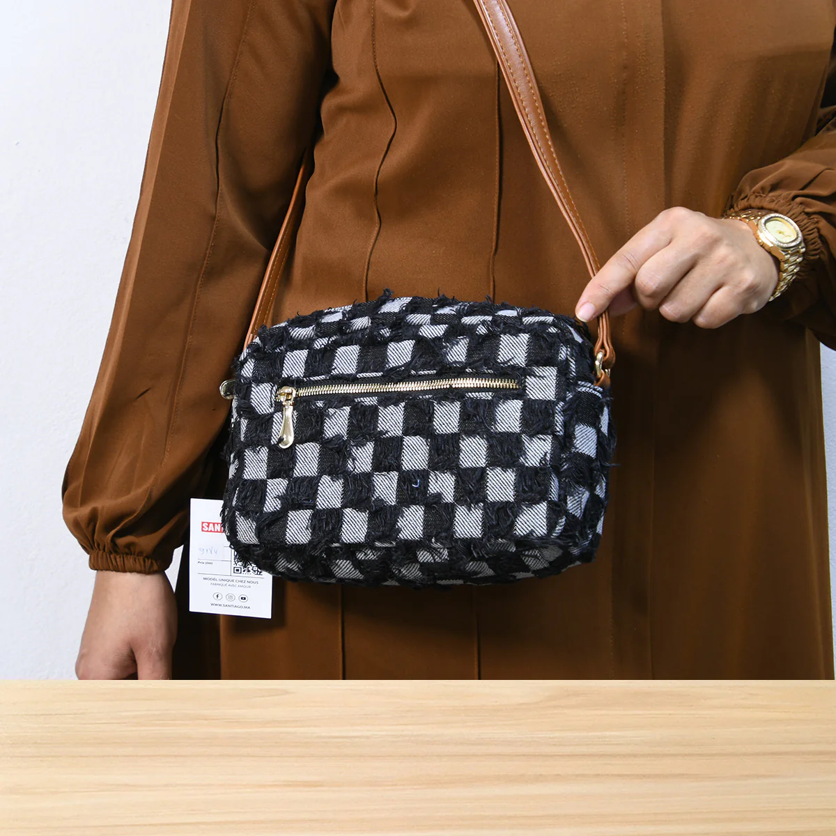 9184SC Bellora Damier Noir