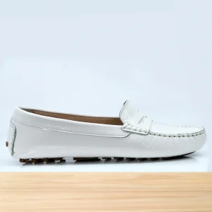 528F Clara en Cuir Blanc