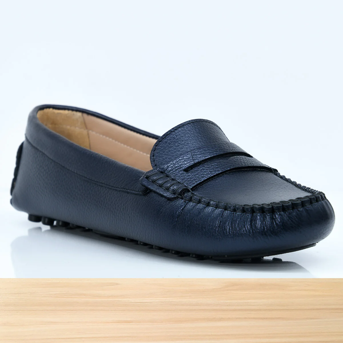 528F Clara en Cuir Bleu-N – Image 3