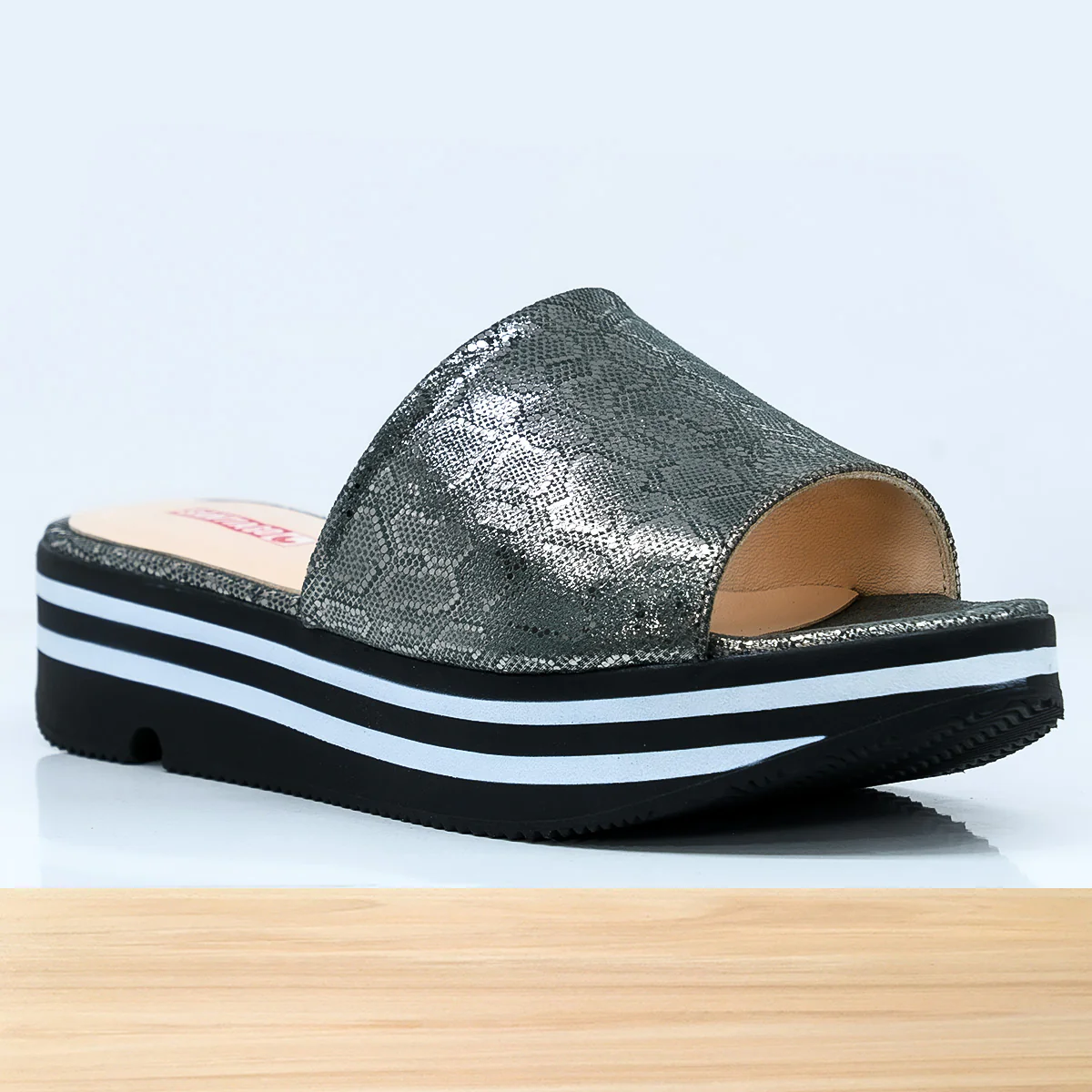 950F Flor en Cuir Argenté – Image 3