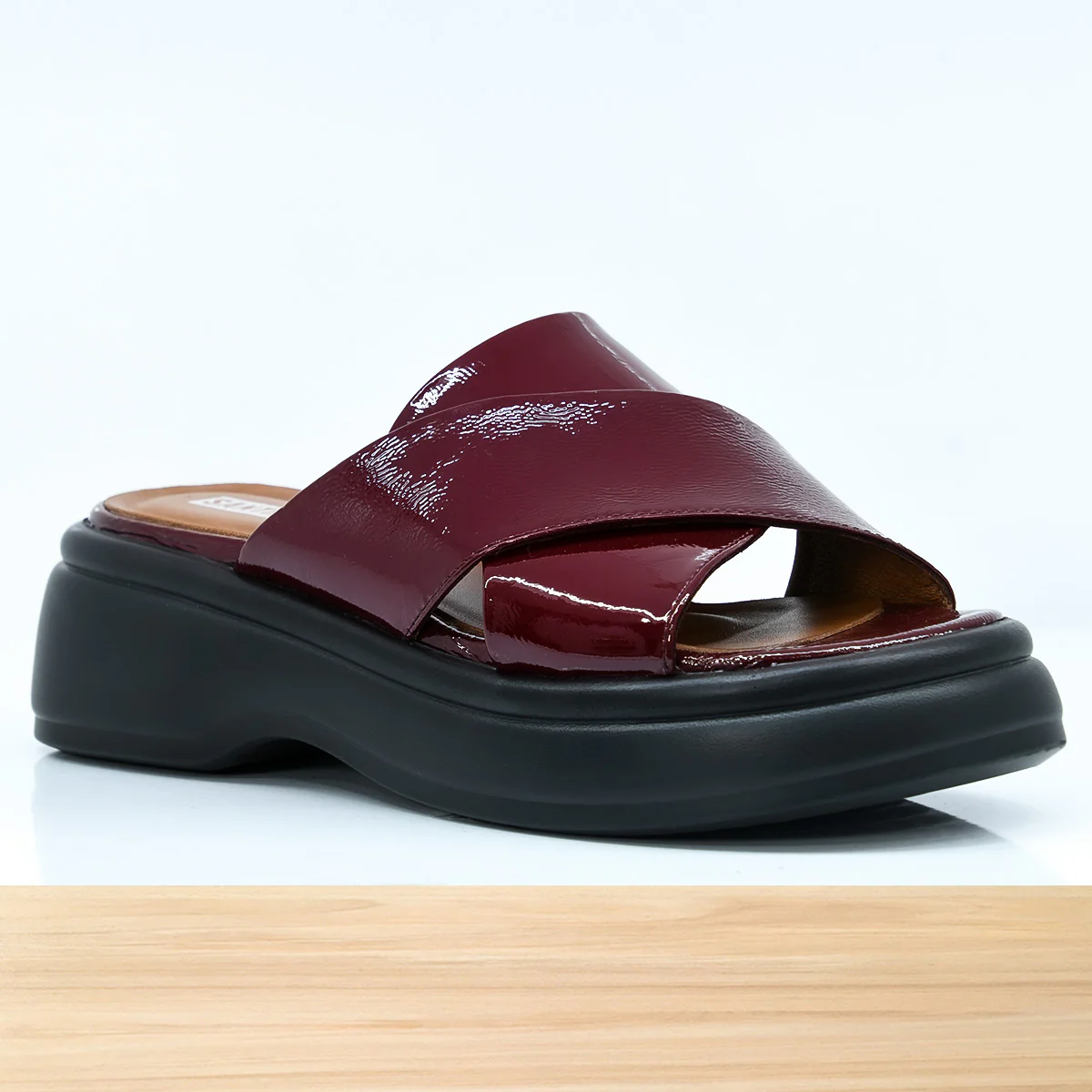 999f Luva en Cuir Bordeaux – Image 3