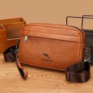 SAC BANDOULIÈRE HOMME CUIR CAMEL - BF