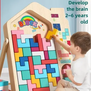 PUZZLE TETRIS MONTESSORI EN BOIS-ML