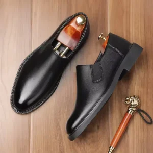 MOCASSINS EN CUIR NOIR-ML