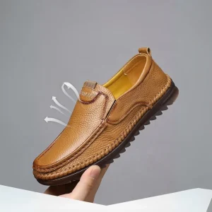 MOCASSINS CUIR MARRON