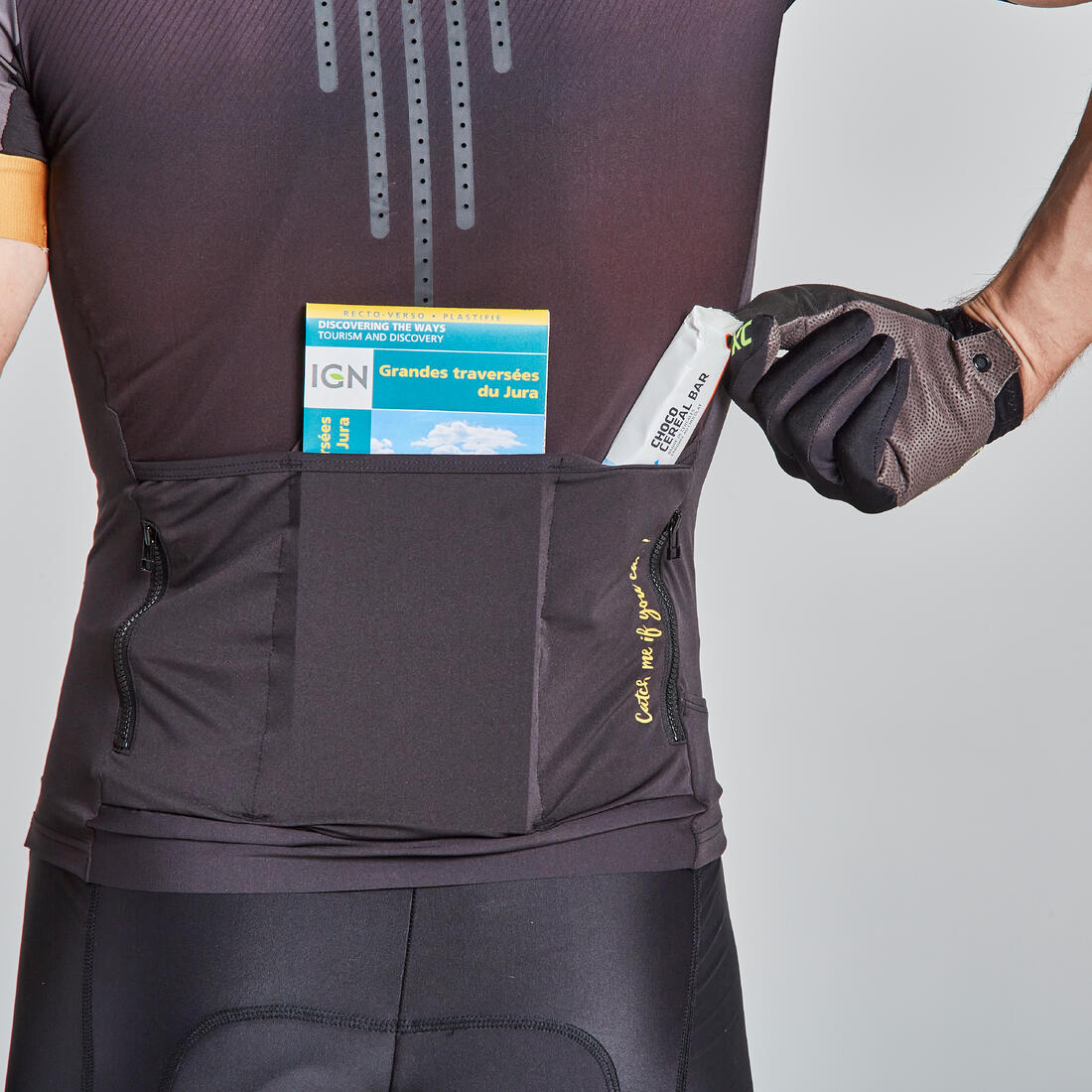 Maillot VTT XC Light Homme Noir et Ocre – Image 5